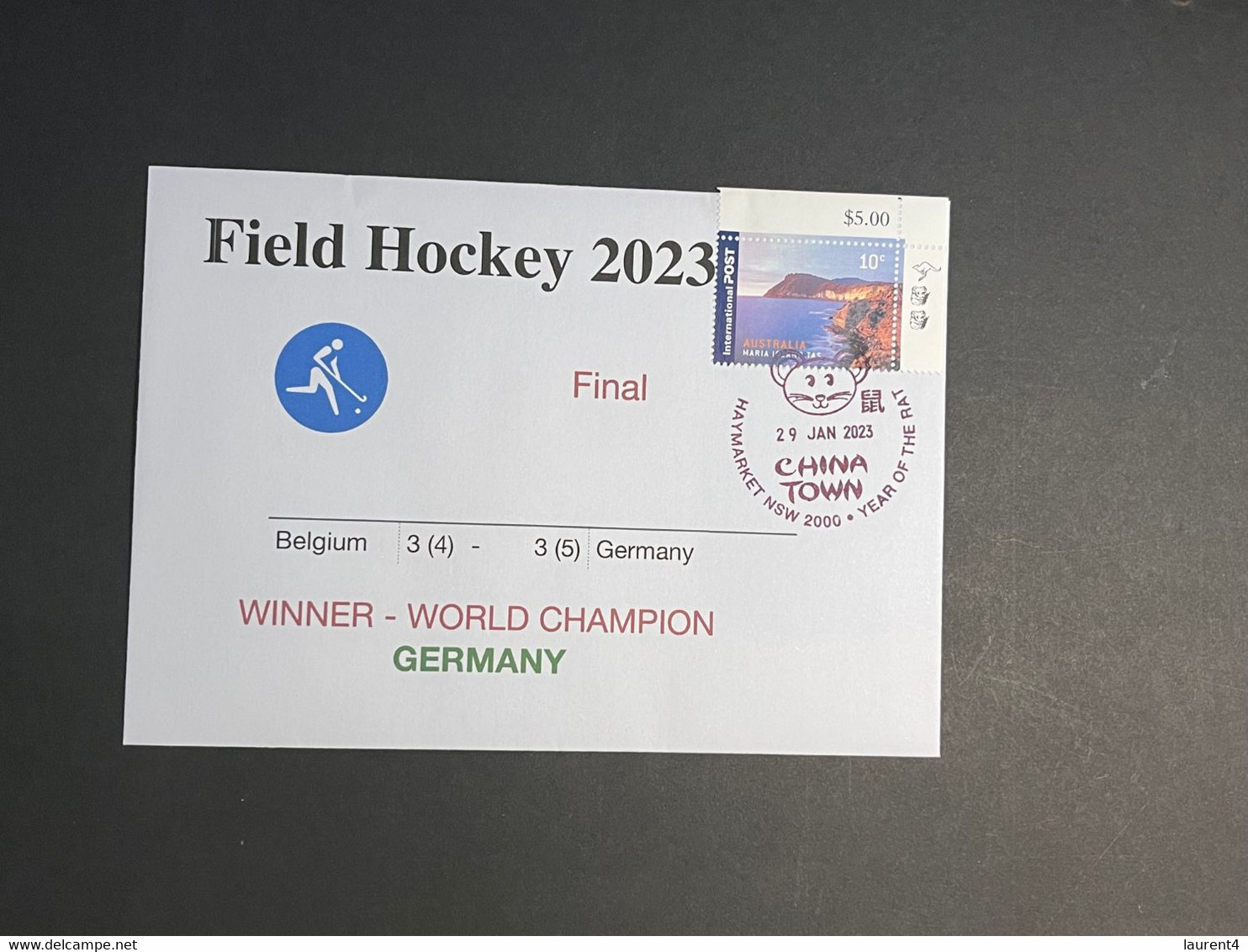 (2 Oø 3) India 2023 World Cup Field Hockey (1 Cover) 13 To 29 Janaury 2023 (with OZ Stamp) Semi Final & Final (2) - Hockey (su Erba)