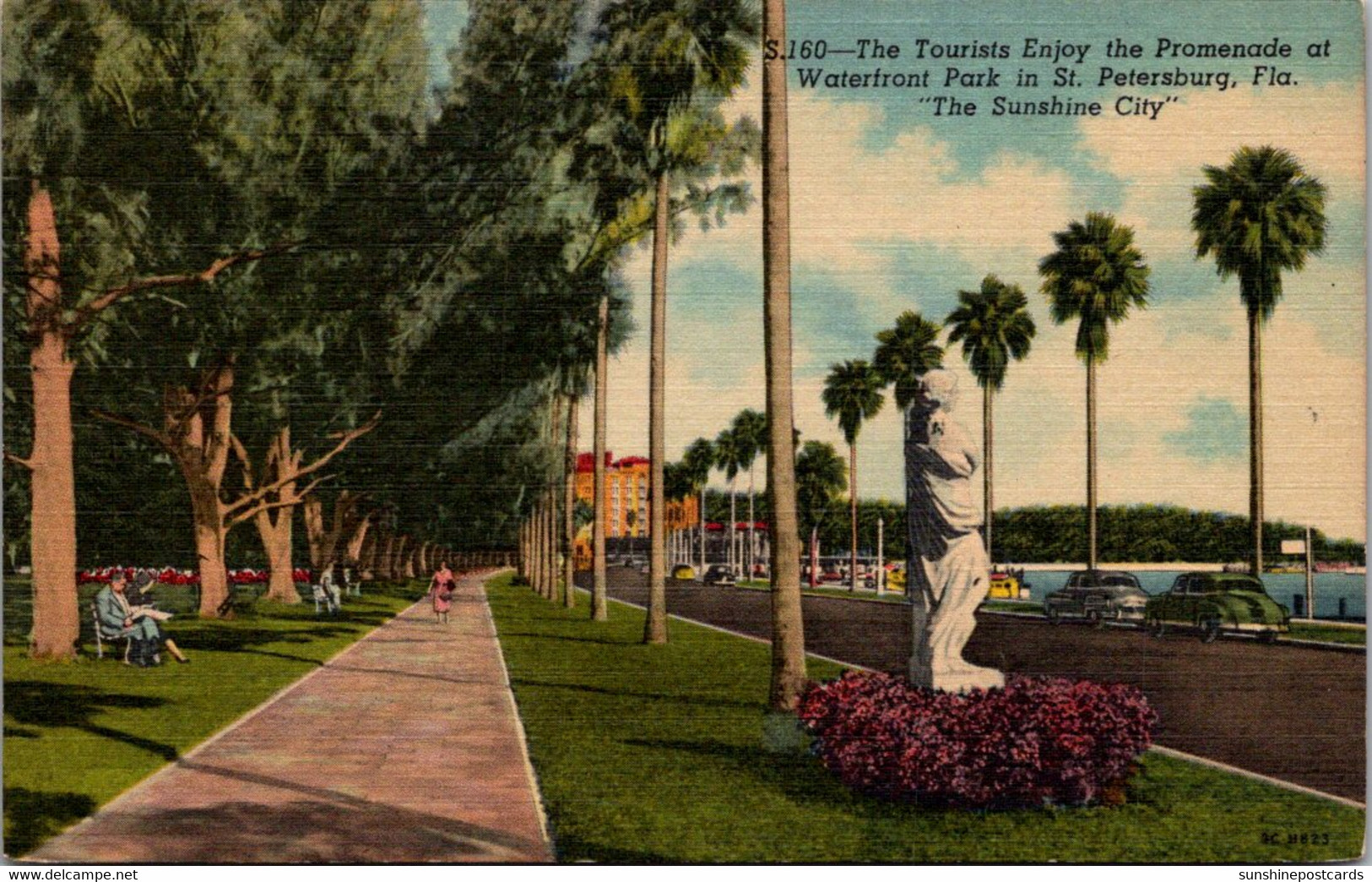 Florida St Petersburg The Promenade At Waterfront Park Curteich - St Petersburg