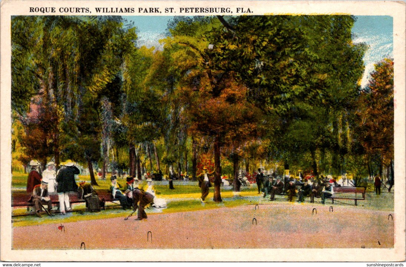 Florida St Petersburg Williams Park Roque Courts 1929 - St Petersburg