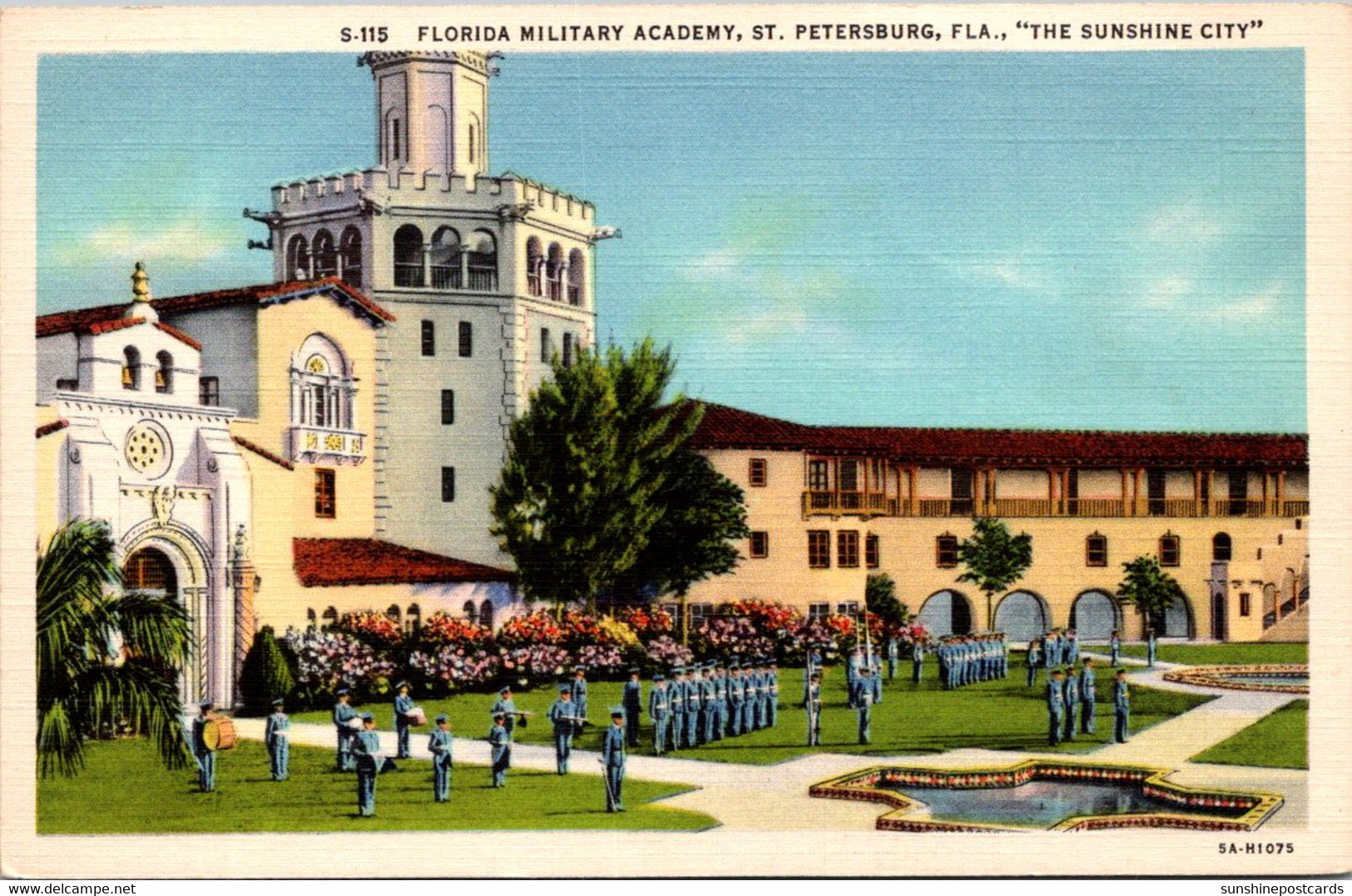 Florida St Petersburg Florida Military Academy Curteich - St Petersburg