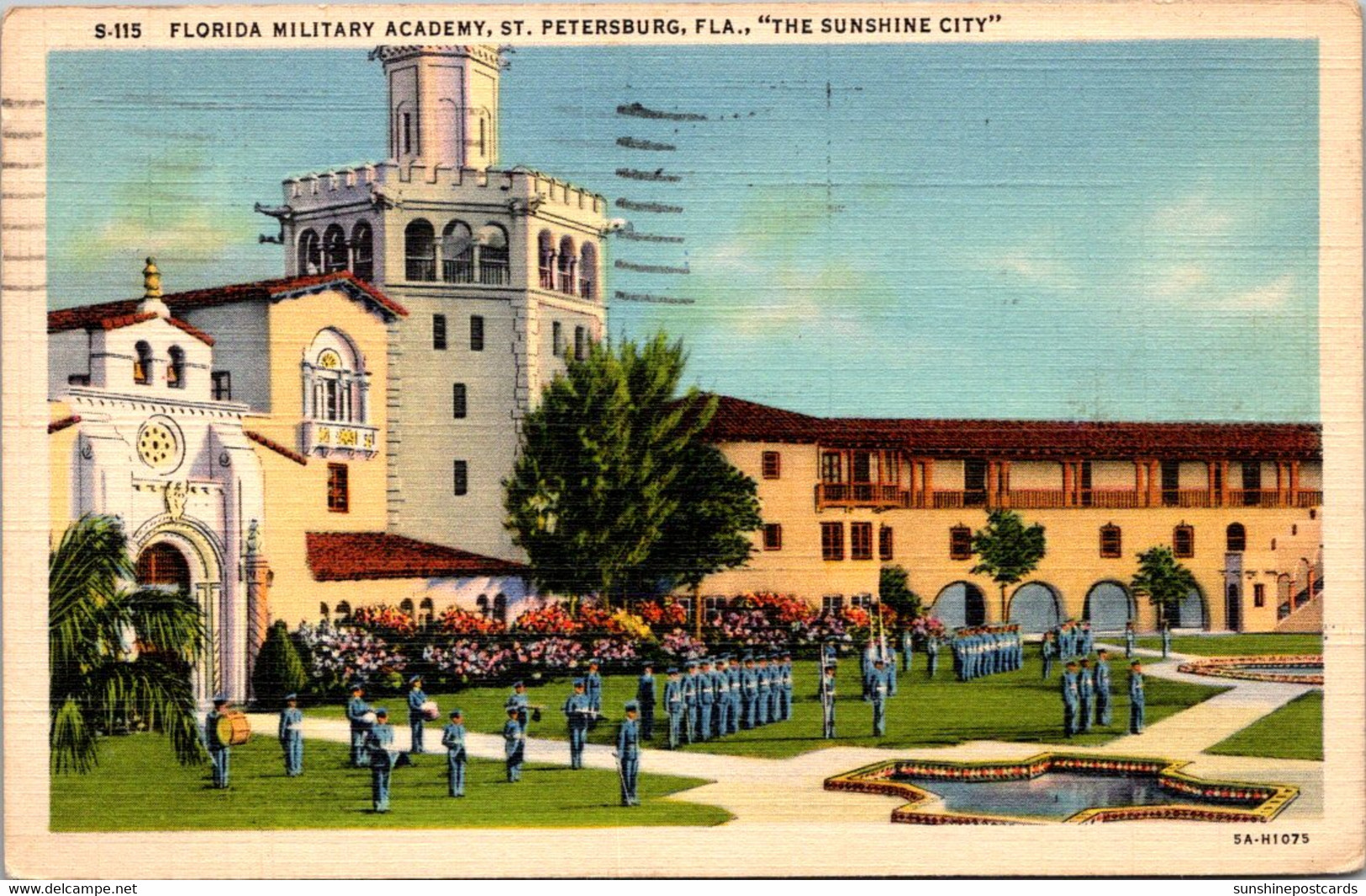 Florida St Petersburg Florida Military Academy 1943 Curteich - St Petersburg