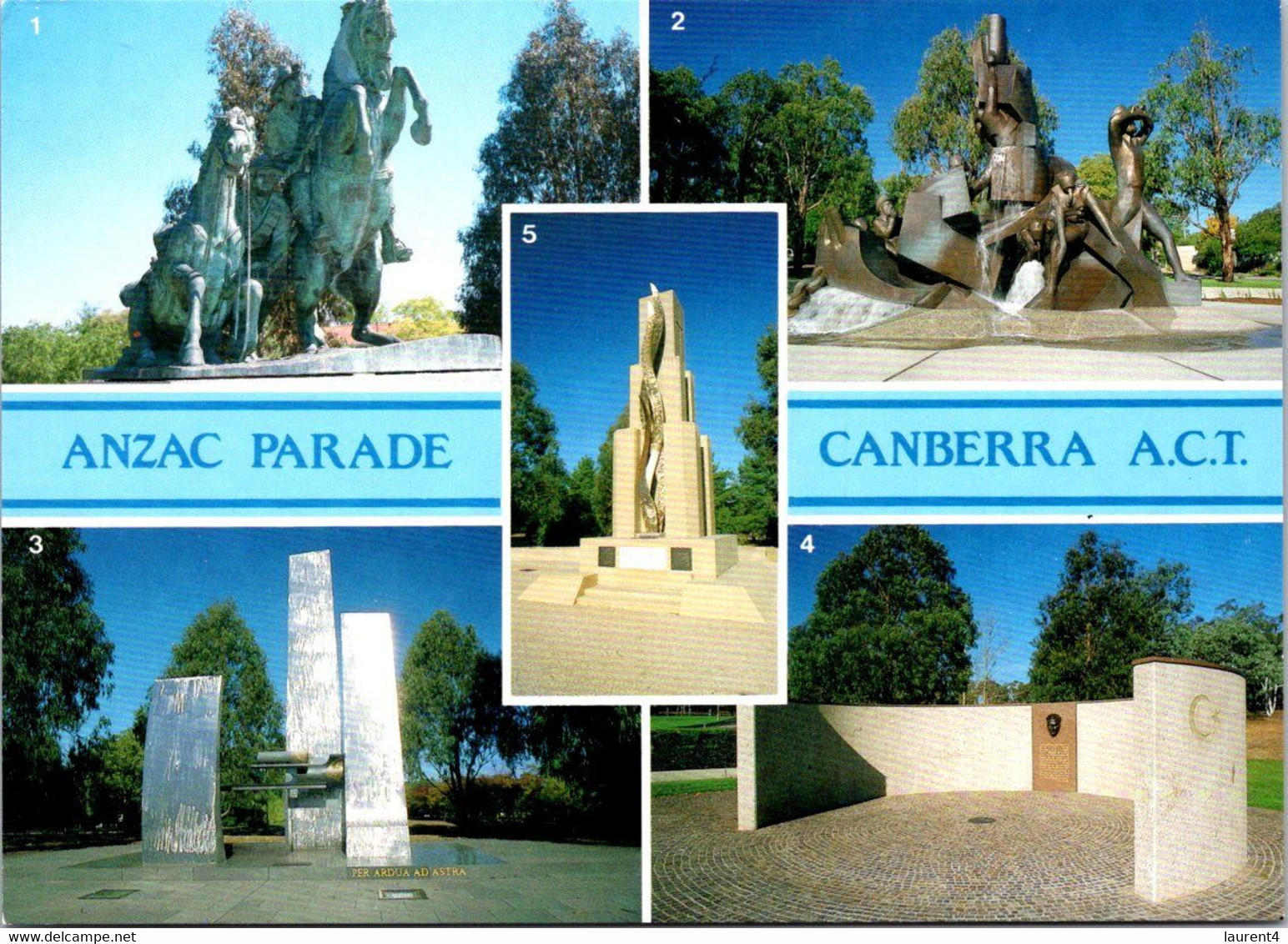 (2 Oø 5) Australia - ACT - Canberra ANZAC Parade - 5 Views - Canberra (ACT)