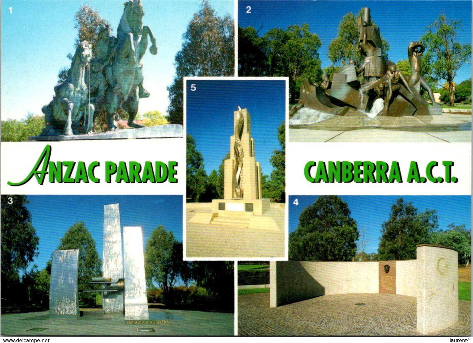 (2 Oø 5) Australia - ACT - Canberra ANZAC Parade - 5 Views - Canberra (ACT)