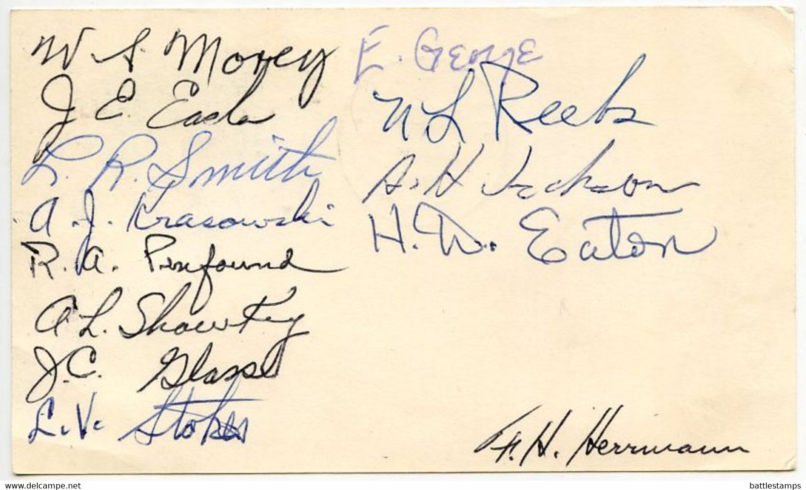 United States 1967 Scott UX53 Census Bureau Postal Card; New York & Chicago WD RPO Postmark; With Signatures - 1961-80