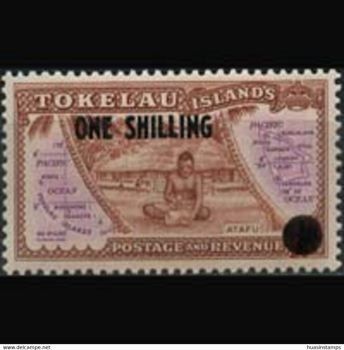 TOKELAU 1956 - Scott# 5 Map Surch. Set Of 1 MNH - Tokelau