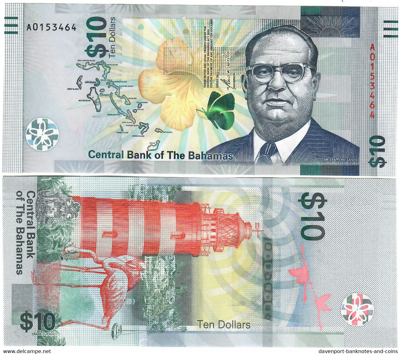 Bahamas 10 Dollars 2020 (2022) UNC - Bahamas