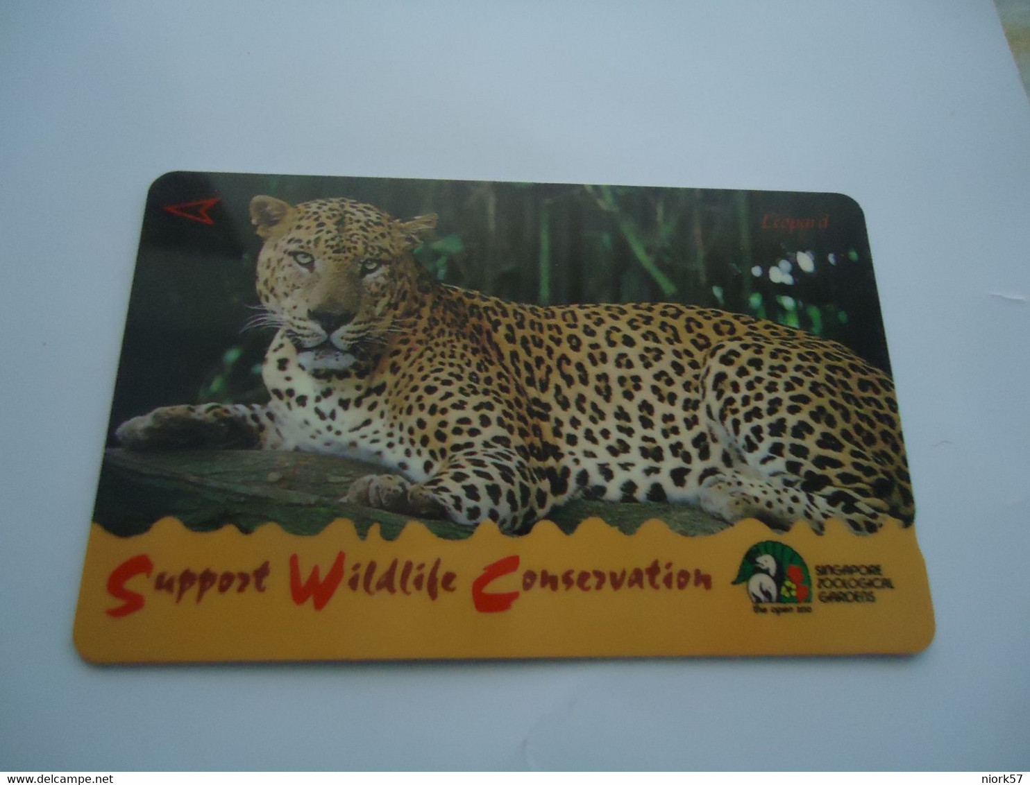 SINGAPORE  USED  CARDS  ANIMALS TIGER - Oerwoud