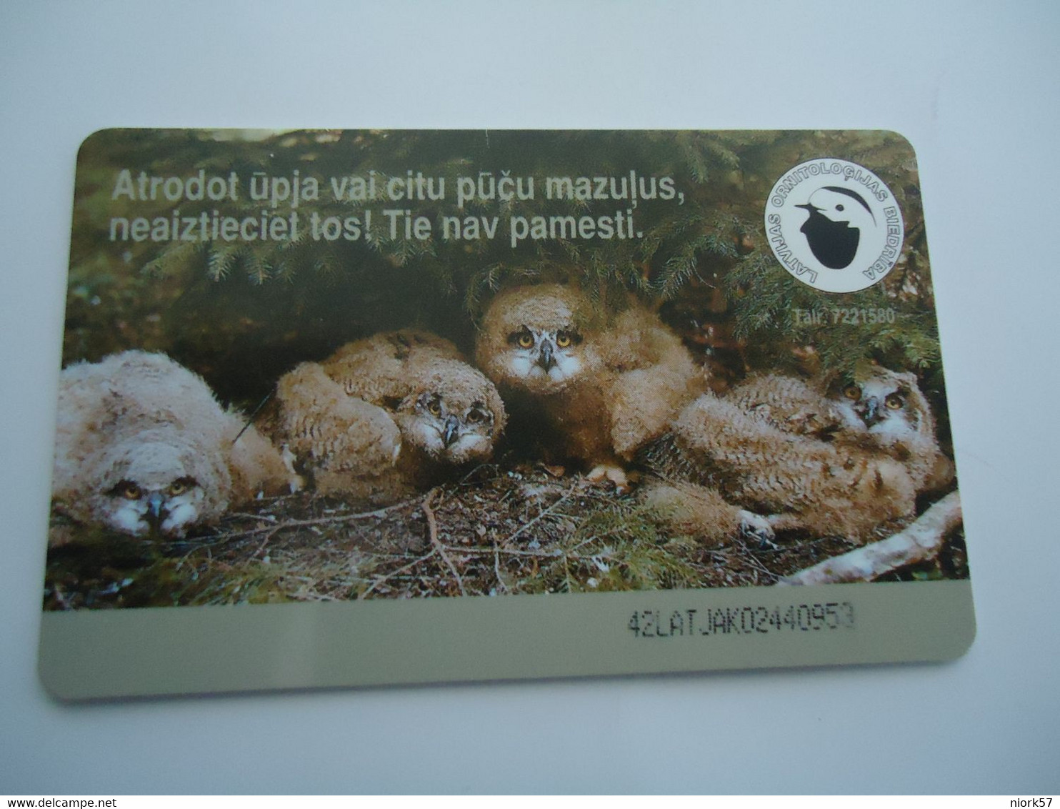 LATVIA  USED  CARDS  BIRDS  BIRDS  OWLS - Eulenvögel