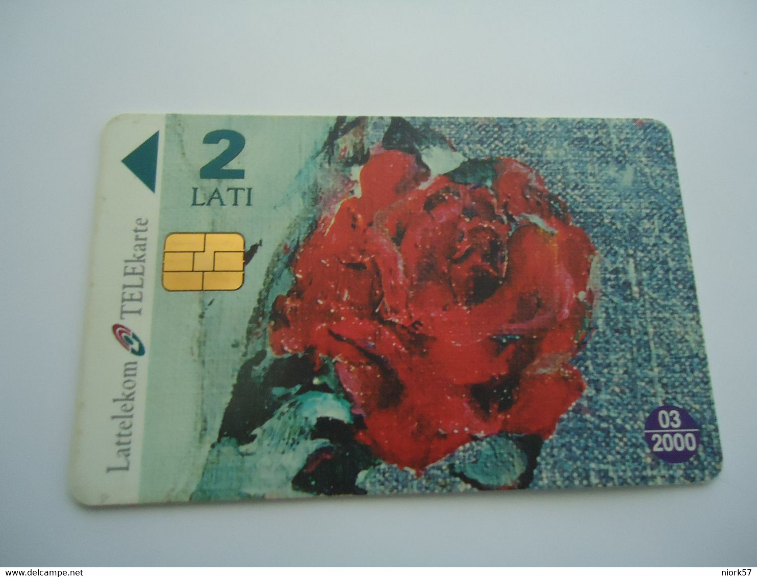 LATVIA    USED CARDS  PAINTING  ROSES  LOVE - Latvia