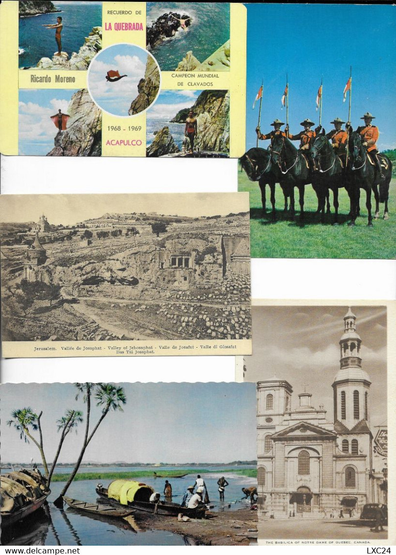 LOT 500 CARTES POSTALES DIVERS PAYS (1900/1980). VOIR DESCRIPTION / LOT 500 POSTCARDS VARIOUS COUNTRIES (1900/1980). - 500 Postcards Min.