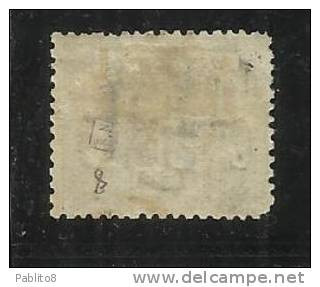 SAN MARINO 1892 STEMMA SOPRASTAMPATO SURCHARGE CENTESIMI 5 SU 10 AZZURRO MH VARIETY VARIETA' - Neufs