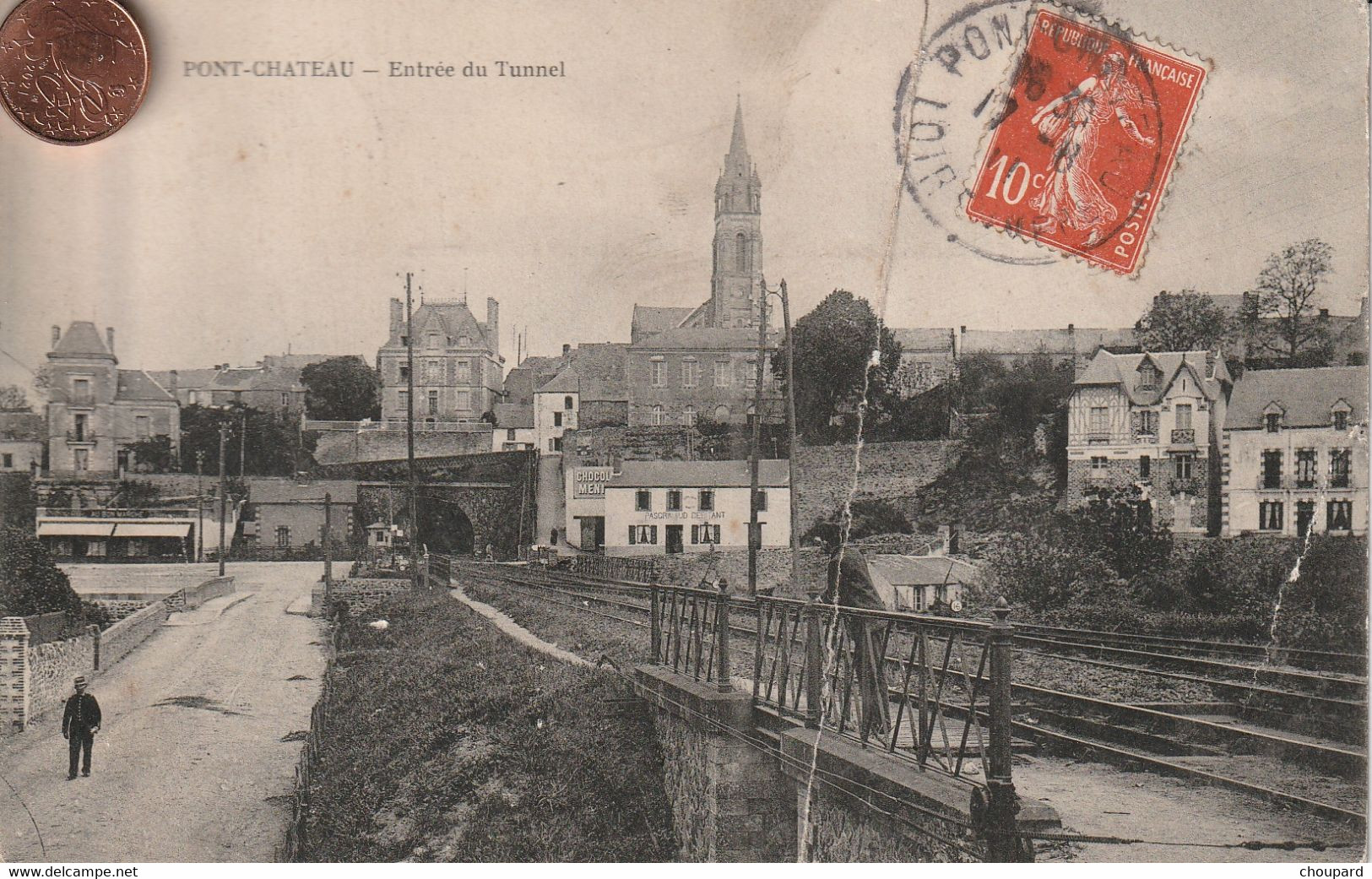44 - Carte Postale Ancienne De  PONT CHATEAU  Entrée Du Tunnel   ( Pli Transversale ) - Pontchâteau