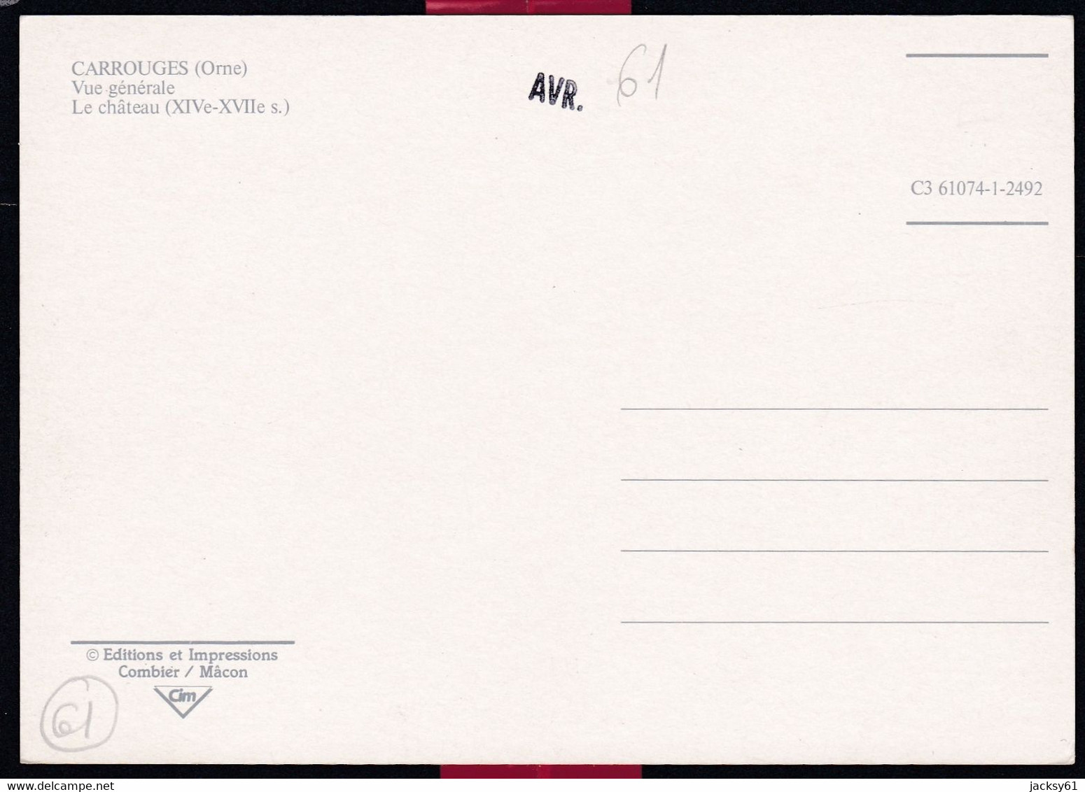 61 - Carouges - Vue Générale - Le Château - Carrouges
