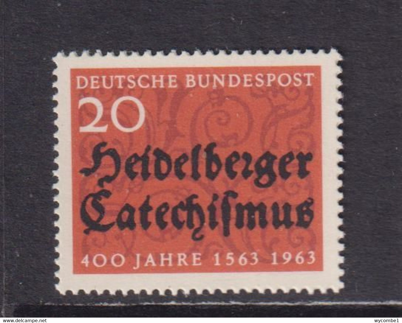 WEST GERMANY - 1963 Heidelberg Catechism 20pf Never Hinged Mint - Ungebraucht