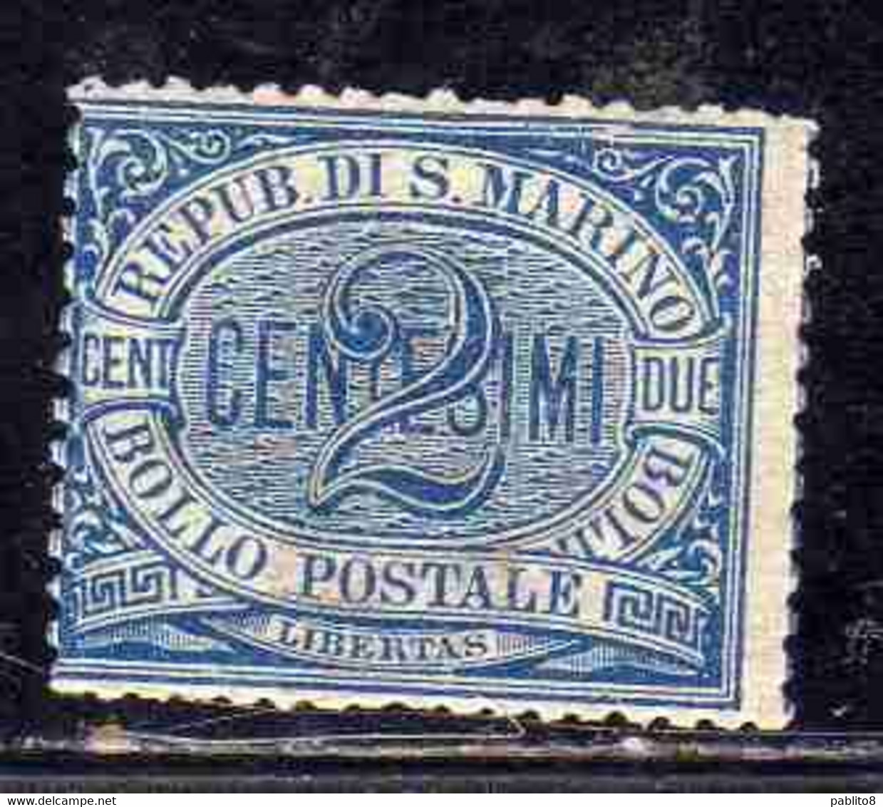 REPUBBLICA DI SAN MARINO 1892 1894 CIFRA O STEMMA CENT. 2c MNH - Unused Stamps
