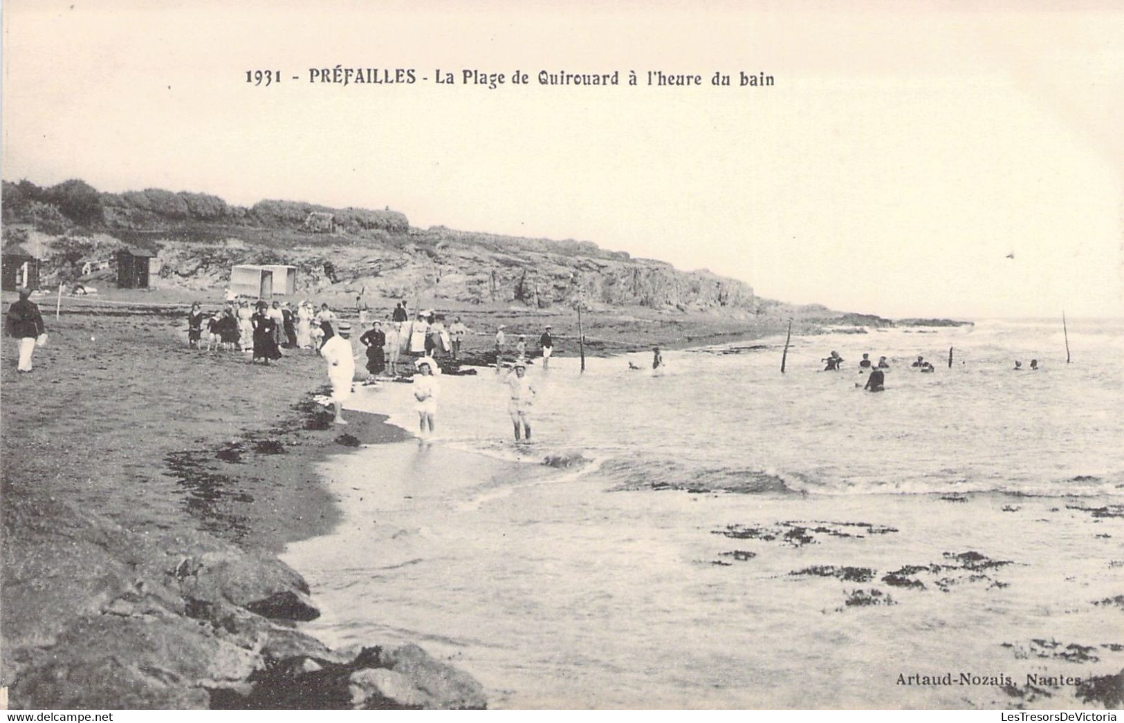 44 - PREFAILLES - La Plage De Guirouard à L'heure Du Bain - Carte Postale Ancienne - Préfailles