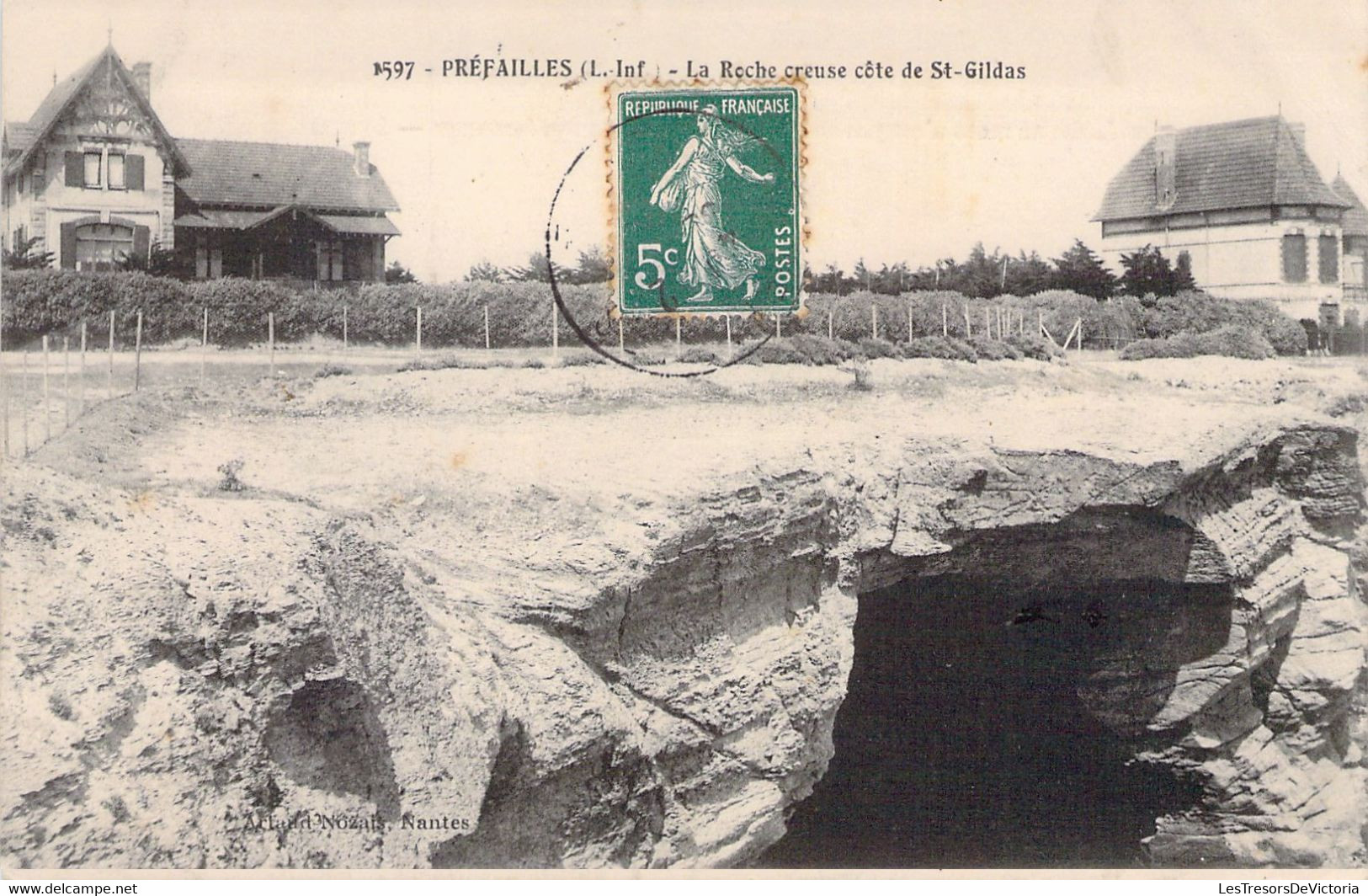 44 - PREFAILLES - La Roche Creuse Côte De St Gildas - Carte Postale Ancienne - Préfailles