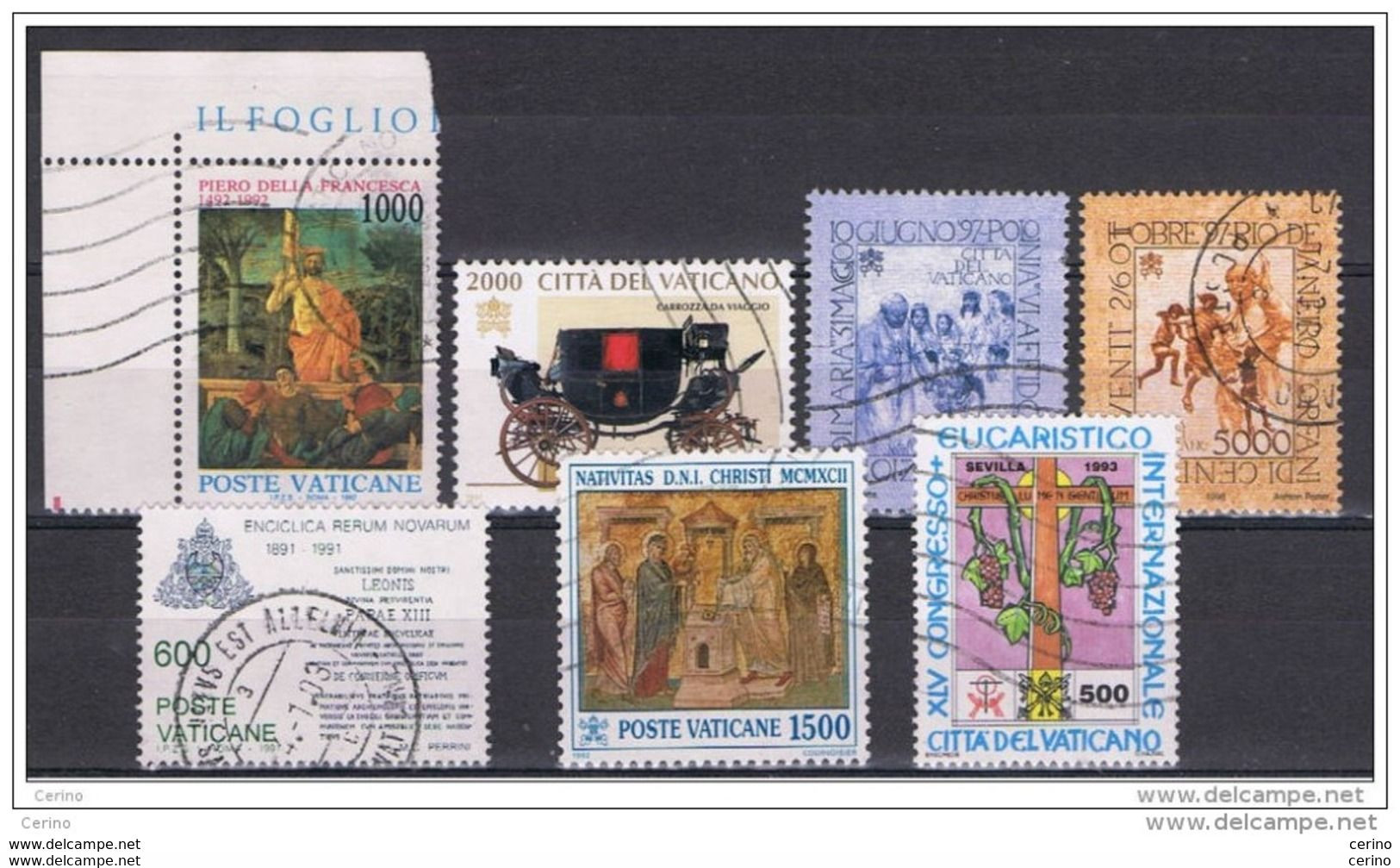 VATICANO:  1991/98  VARI  -  7  VAL. US. -  SASS. 907//1136 - Used Stamps