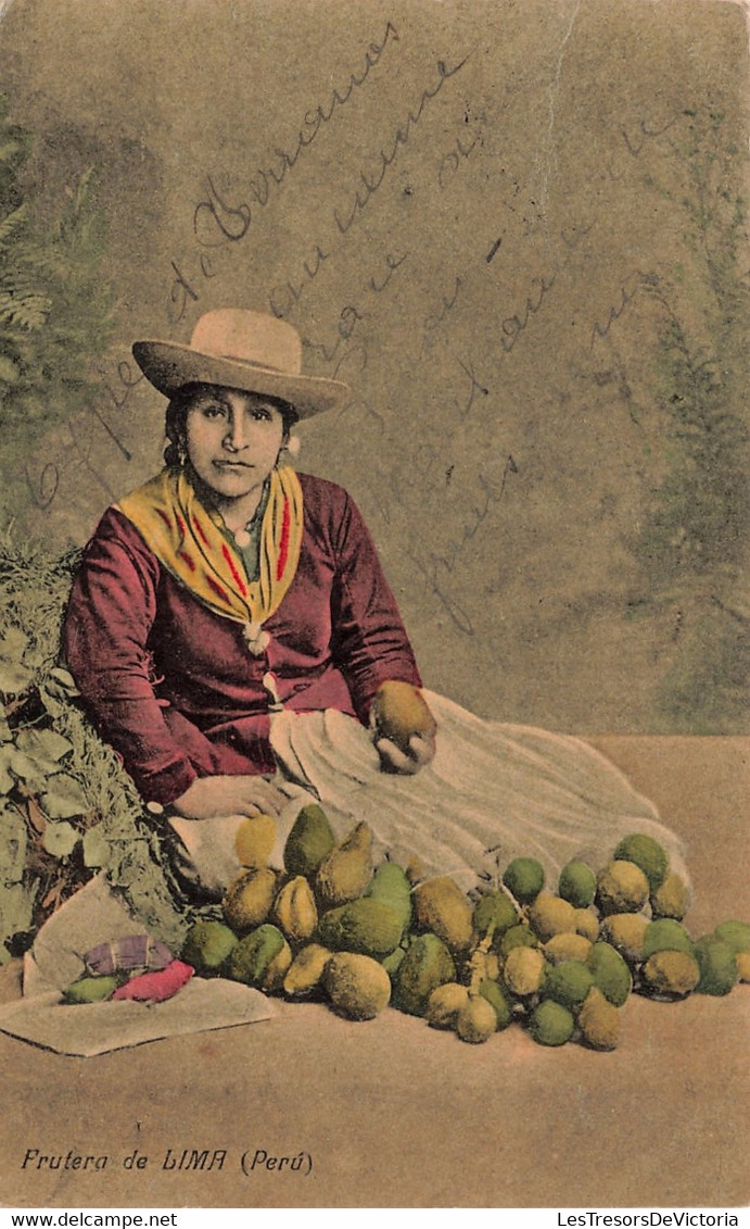 Pérou - Frutera De Lima - Edit. Luis Sablich - Colorisé - Oblitéré Charleroi 1913 - Carte Postale Ancienne - Pérou