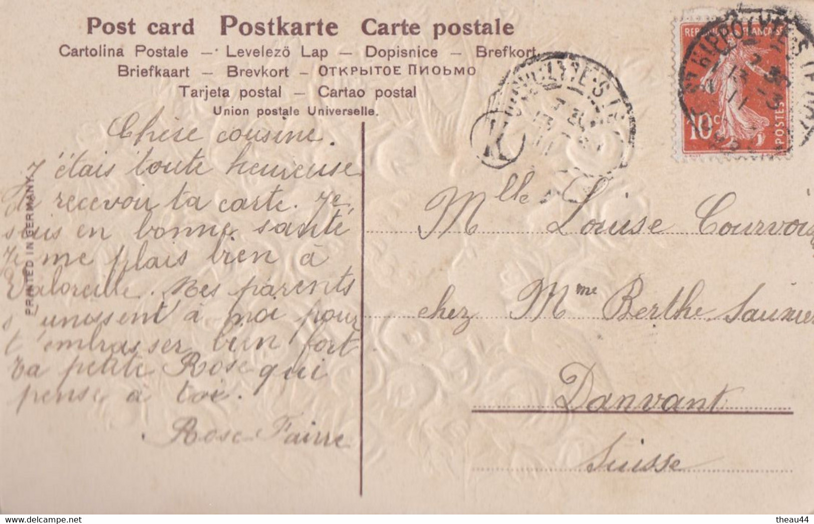 ¤¤   -   Carte à Système Gauffrée  -  Bébé, Oiseaux, Fleurs     -   ¤¤ - Babies