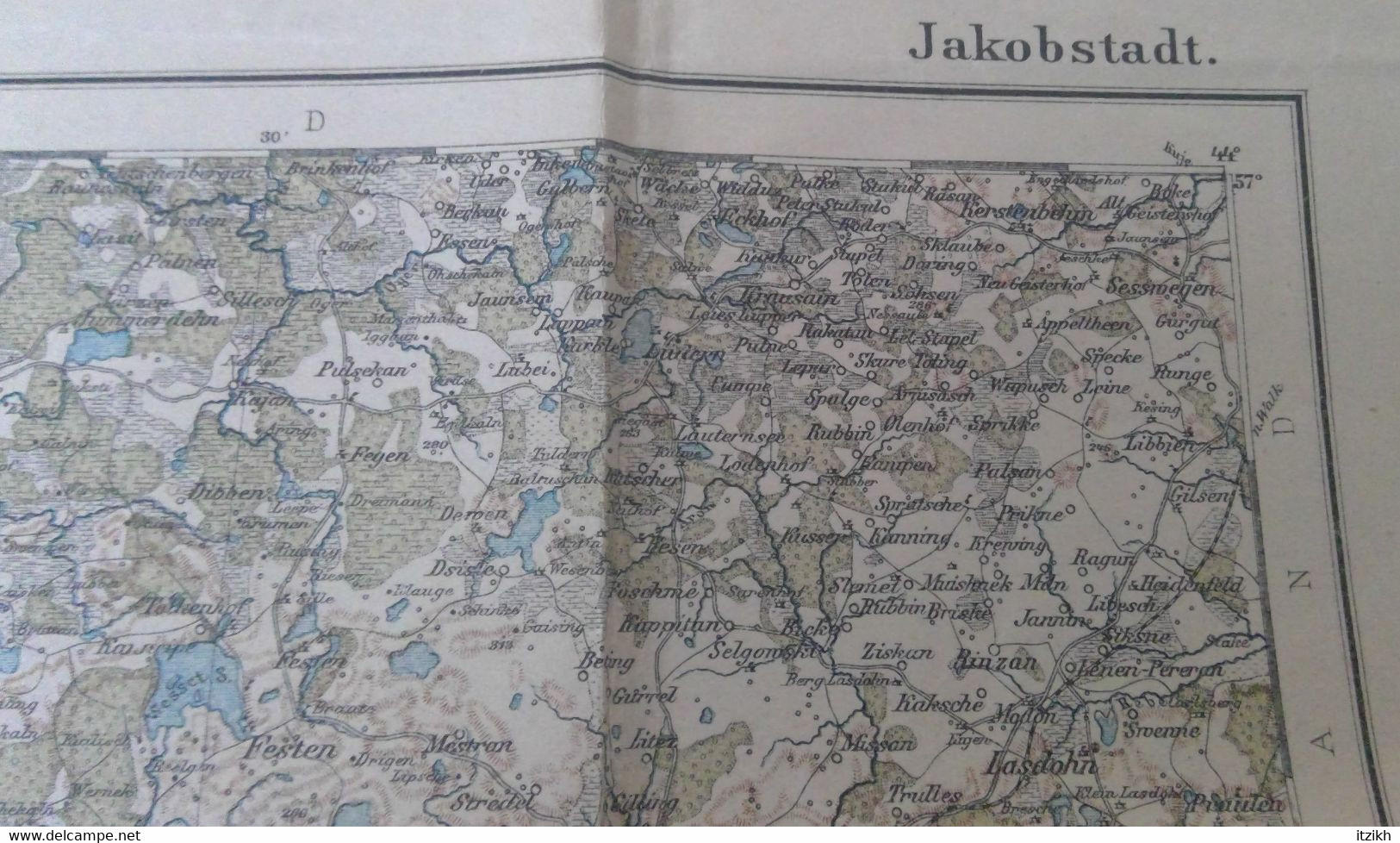 Übersichtskarte Von Mitteleuropa Jakobstadt Friedrichstadt 1 : 300 000 Lettonie Jēkabpils Jaunjelgava 1896 - Cartes Topographiques