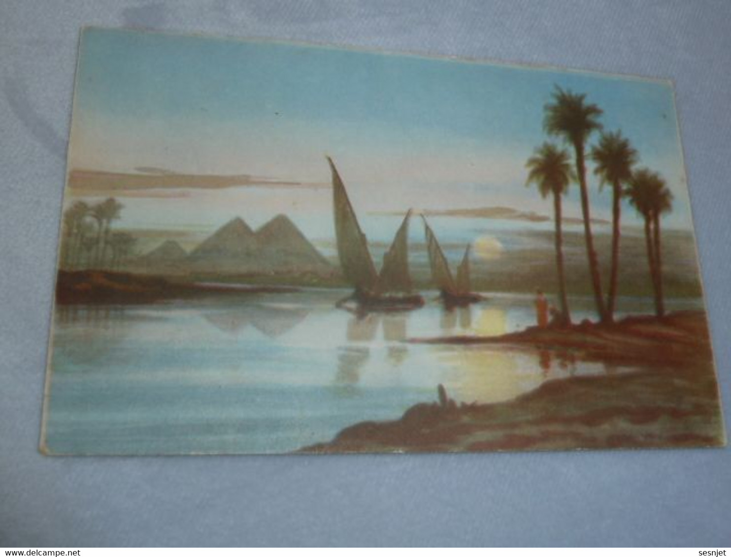 Le Caire - Pyramids And River Nile At Moonlight - N° 5 - Editions Papazoglou -Cohen - - Pyramides