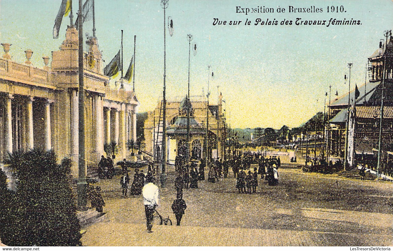 BRUXELLES - 1910 Exposition - Vue Sur Le Palais Des Travaux Féminins - Carte Postale Ancienne - Expositions Universelles