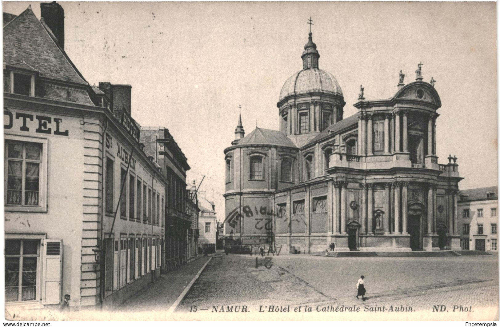 CPA Carte Postale Belgique Namur Hôtel Et Cathédrale Saint Aubin 1922  VM62704 - Namur