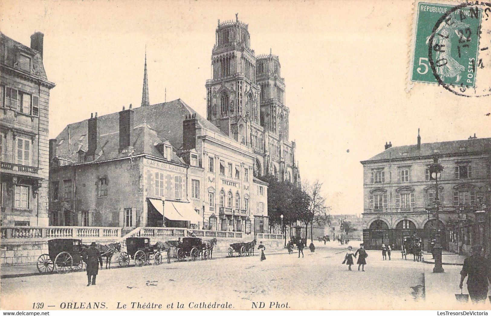 FRANCE - 45 - ORLEANS - Le Théâtre Et La Cathédrale - Carte Postale Ancienne - Orleans