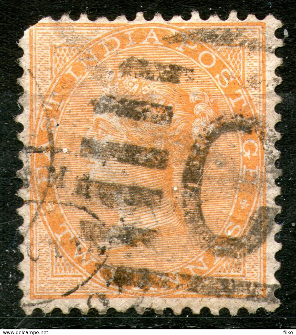 Queen Victoria,,1856,2 Annas Cancel As Scan - 1854 Britische Indien-Kompanie