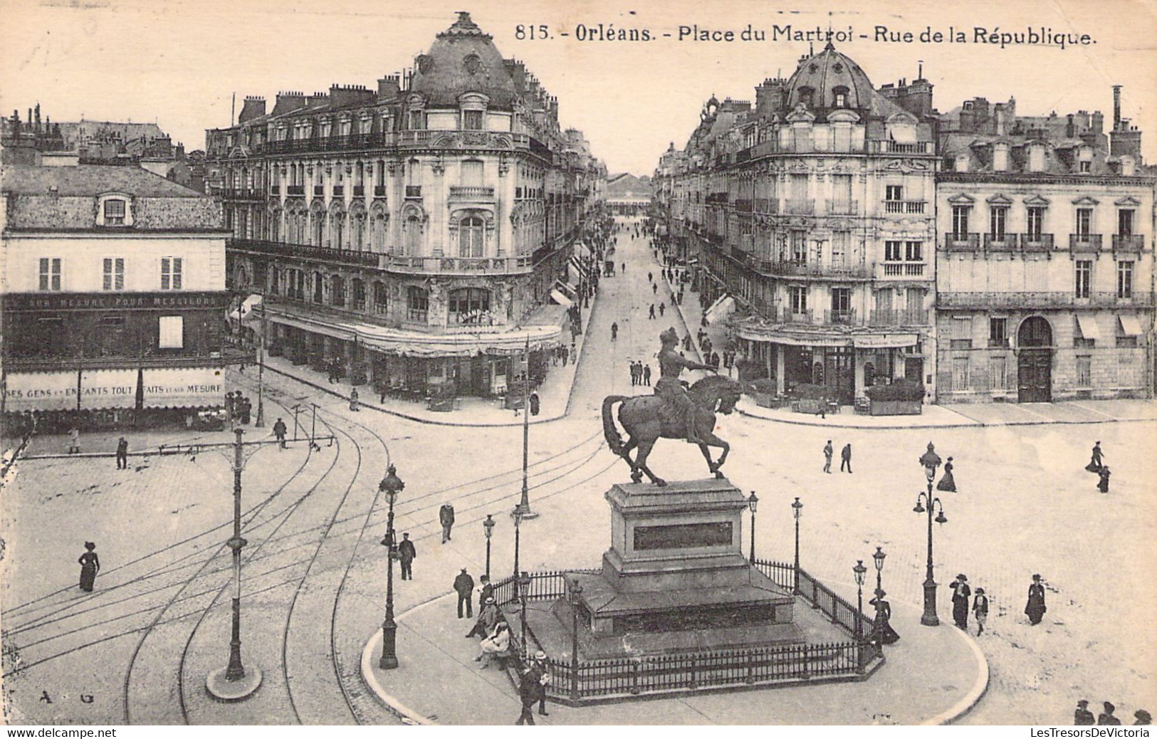 FRANCE - 45 - ORLEANS - PLACE DU MARTROI - Rue De La République - Carte Postale Ancienne - Orleans