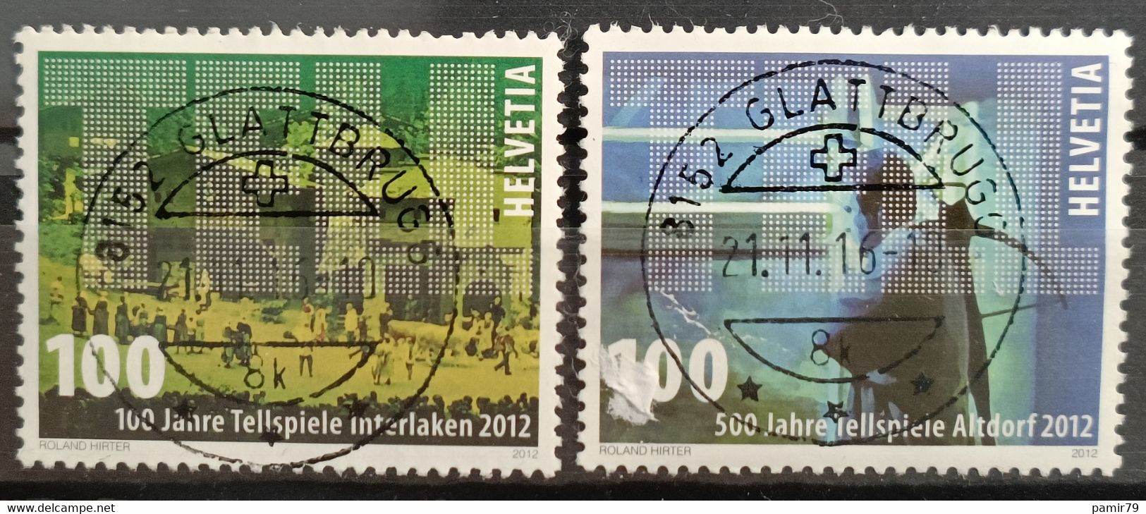 2012 Tellspiele Altdorf & Interlaken Top Stempel - Used Stamps