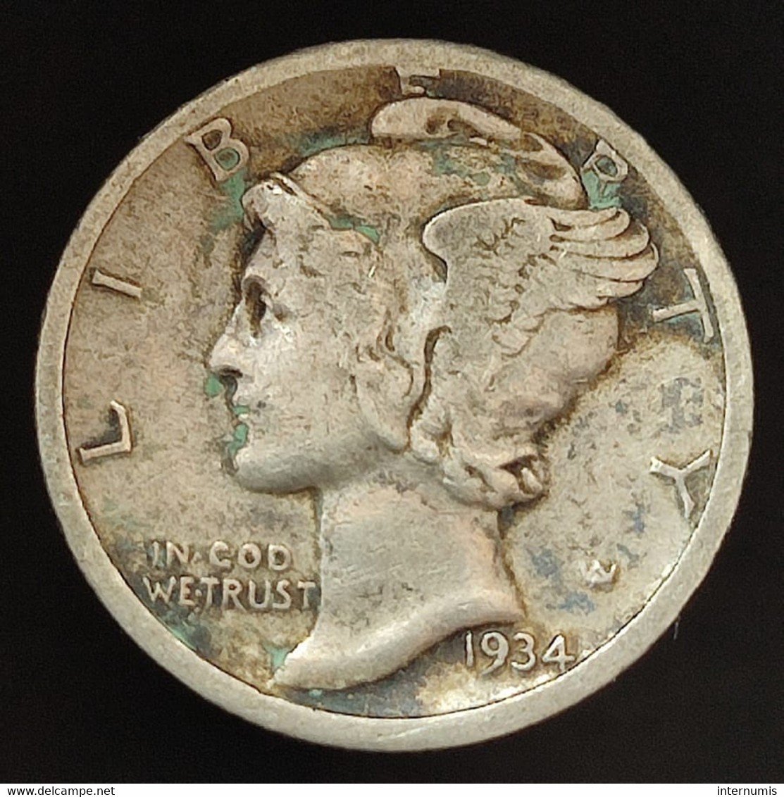 Etats-Unis / USA, 1 Dime, 1934, Mercury, Argent (Silver), TB (VF), KM#140 - 1916-1945: Mercury (kwik)
