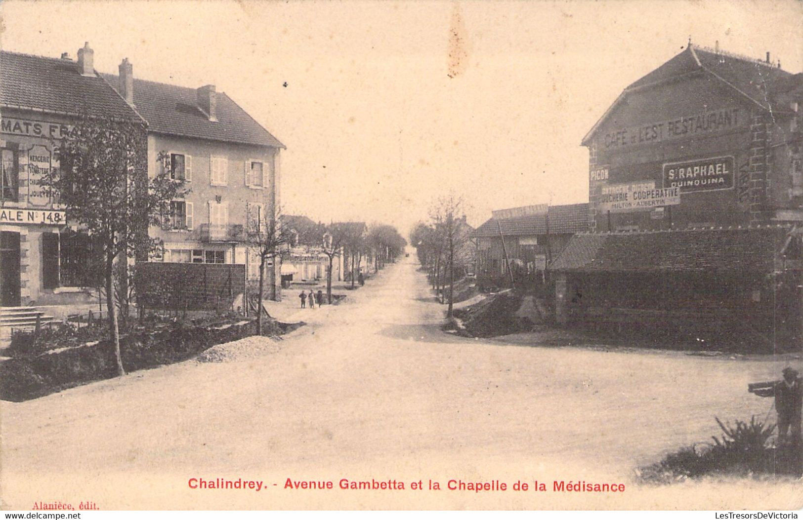 FRANCE - 52 - CHALINDREY - Avenue Gambetta Et La Chapelle De La Médisance - Carte Postale Ancienne - Chalindrey