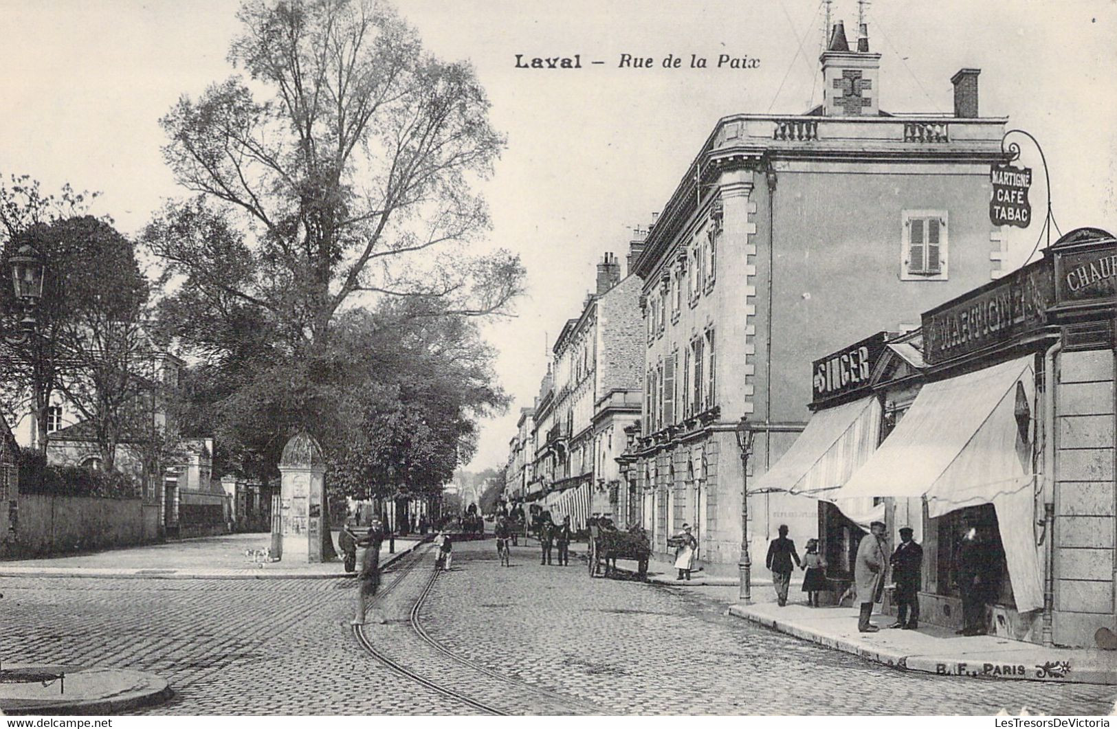 FRANCE - 53 - LAVAL - Rue De La Paix - SINGER - Carte Postale Ancienne - Laval