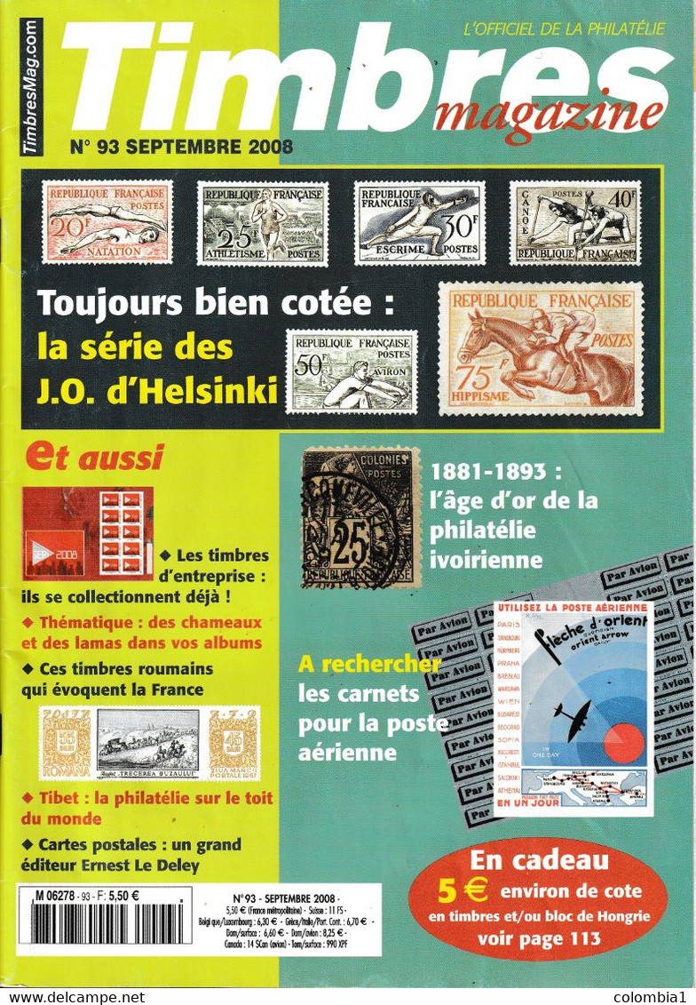 Revues Timbres Magazine2008 N° 92/93/94 (voir Descriptif) - Français (àpd. 1941)