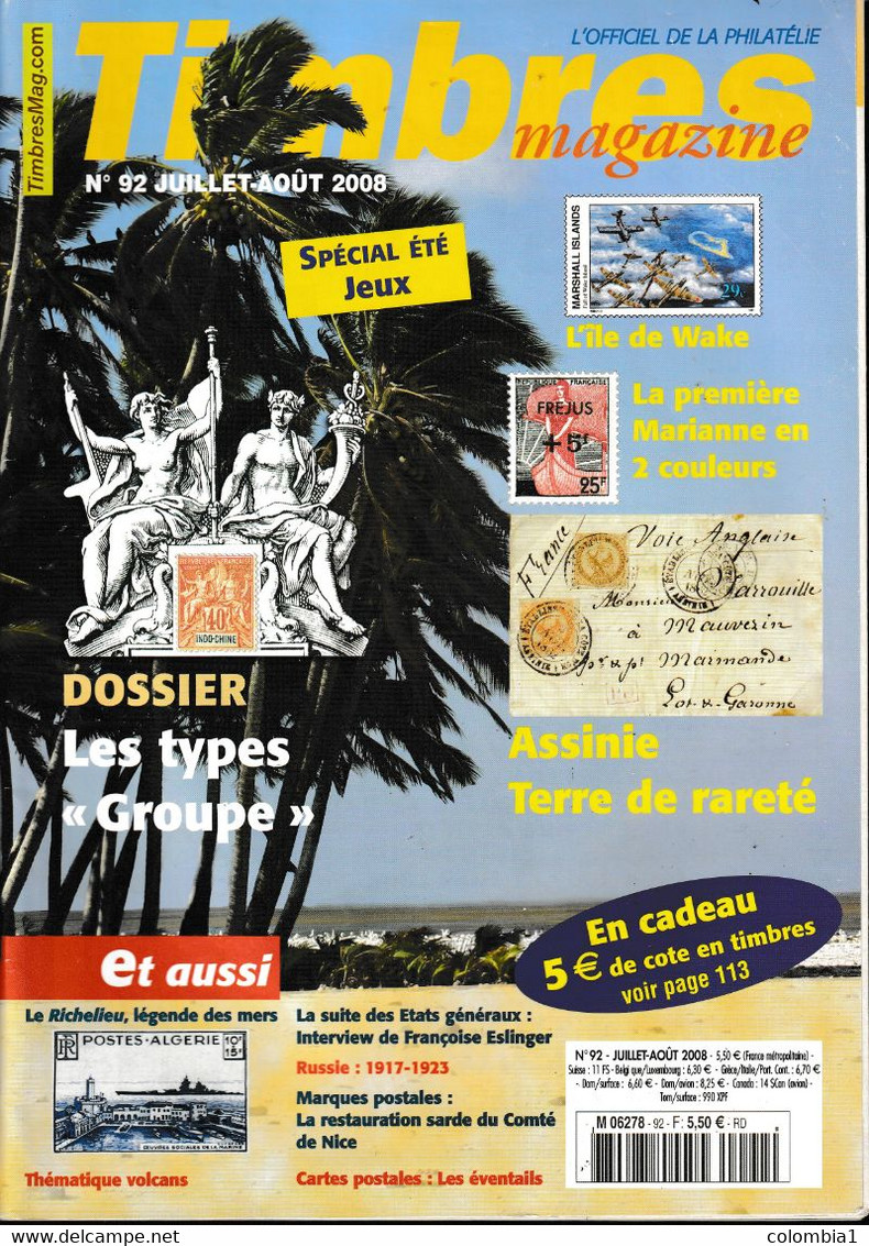 Revues Timbres Magazine2008 N° 92/93/94 (voir Descriptif) - Français (àpd. 1941)