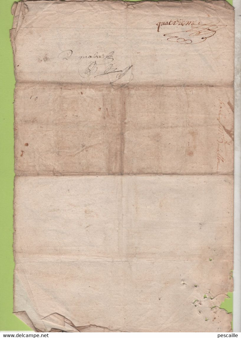 76 SEINE MARITIME - DOCUMENT A DECHIFFRER DATE DE 1661 ? -  ROUEN - Manuskripte