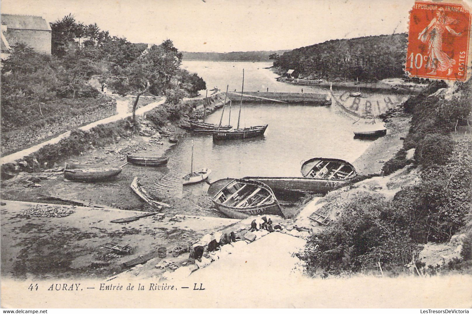 FRANCE - 56 - AURAY - Entrée De La Rivière - LL - Carte Postale Ancienne - Auray