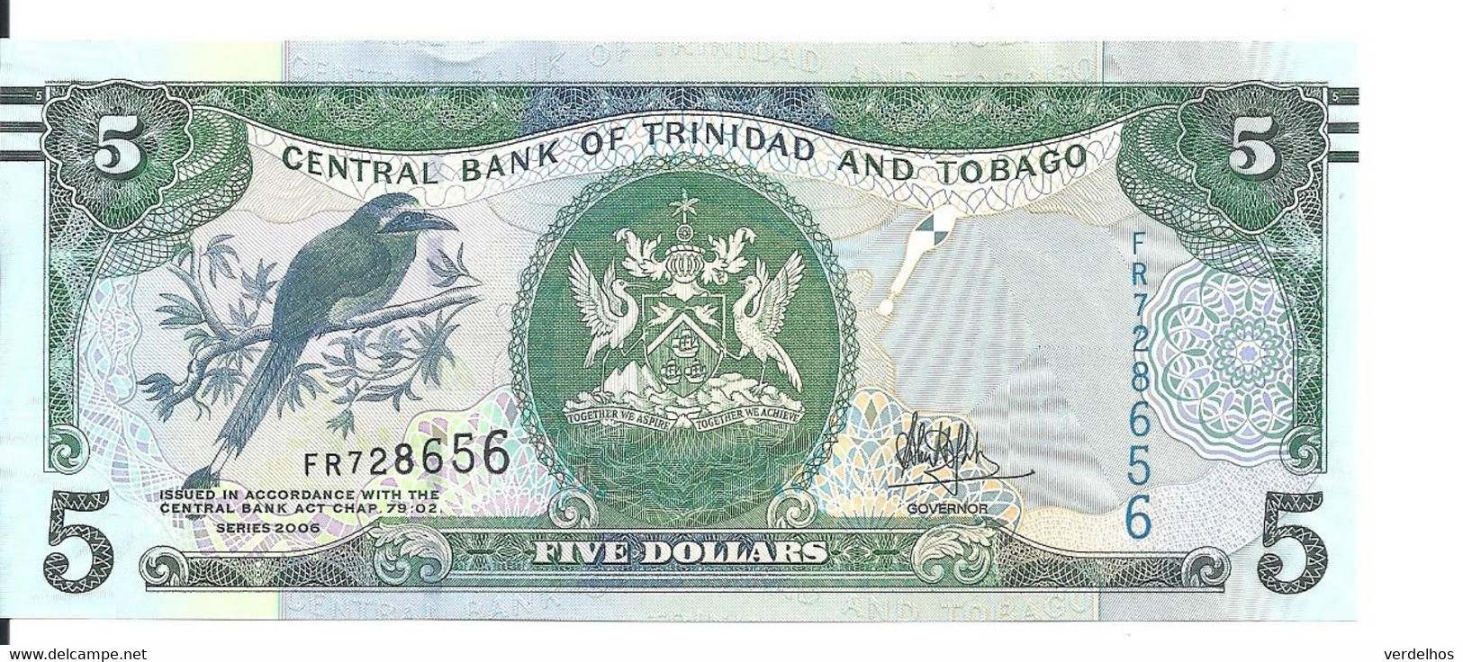 TRINIDAD ET TOBAGO 5 DOLLARS 2006-17 UNC P 47 C - Trindad & Tobago