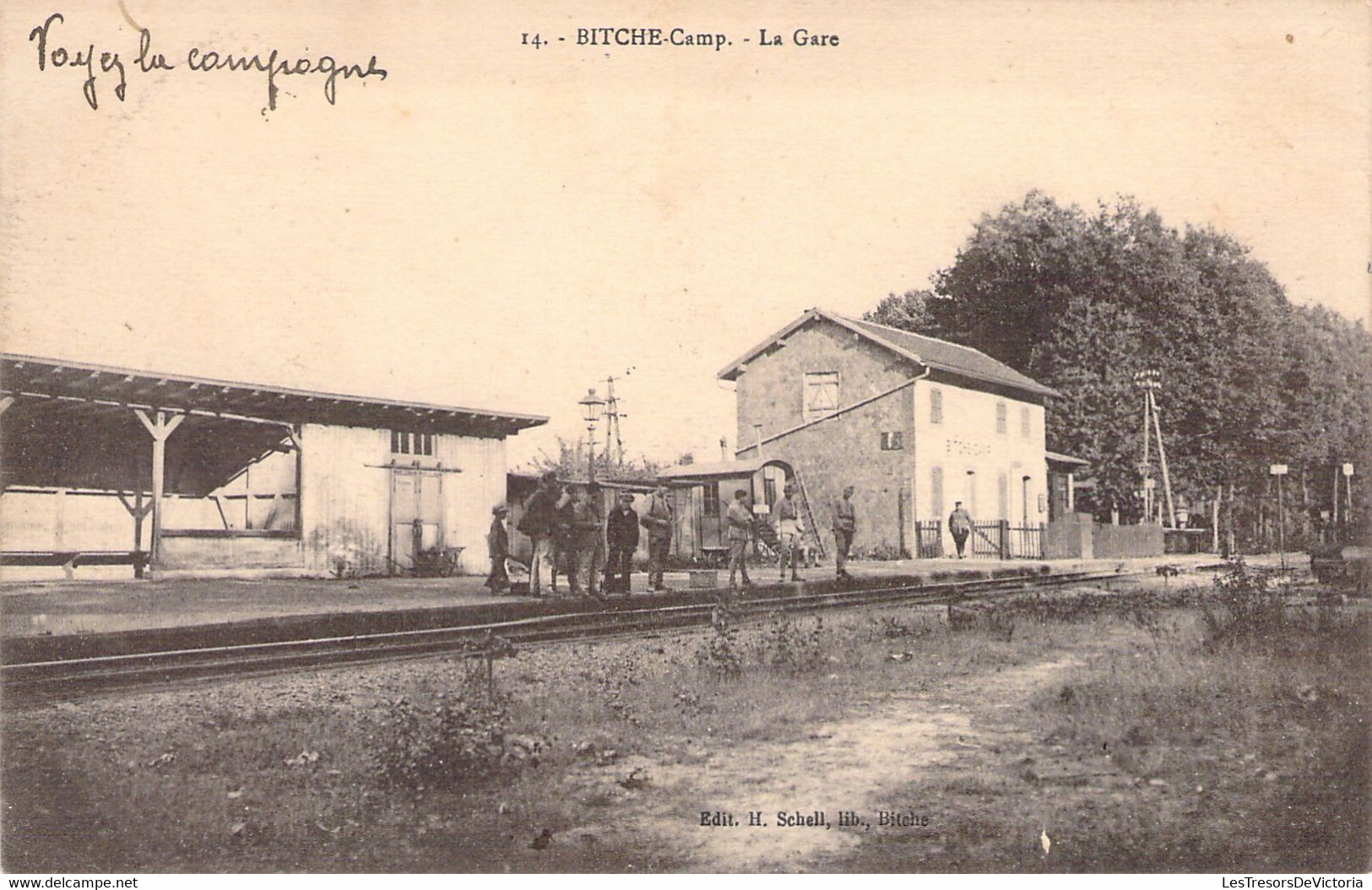 FRANCE - 57 - LE CAMP DE BITCHE - La Gare - Militariat - Carte Postale Ancienne - Bitche