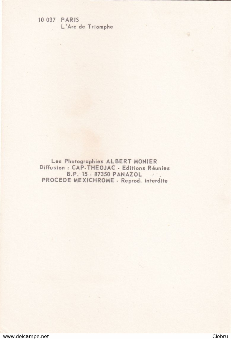 75, Paris, L'Arc De Triomphe "Albert Monier" - Triumphbogen