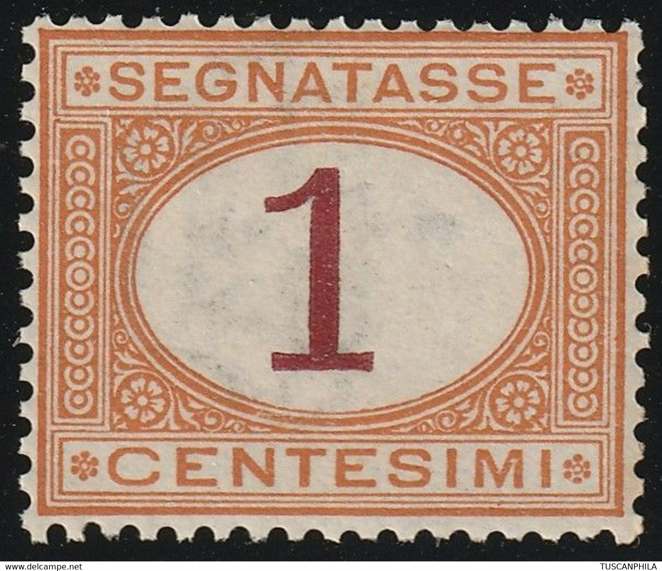 1870 1 C. Ocra E Carminio Sass 3 Centratissimo MNH** - Taxe