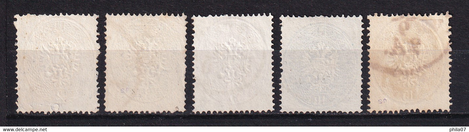 AUSTRIA 1863 - Mi.No. 24/28, Canceled Complete Serie / 2 Scans - Oblitérés