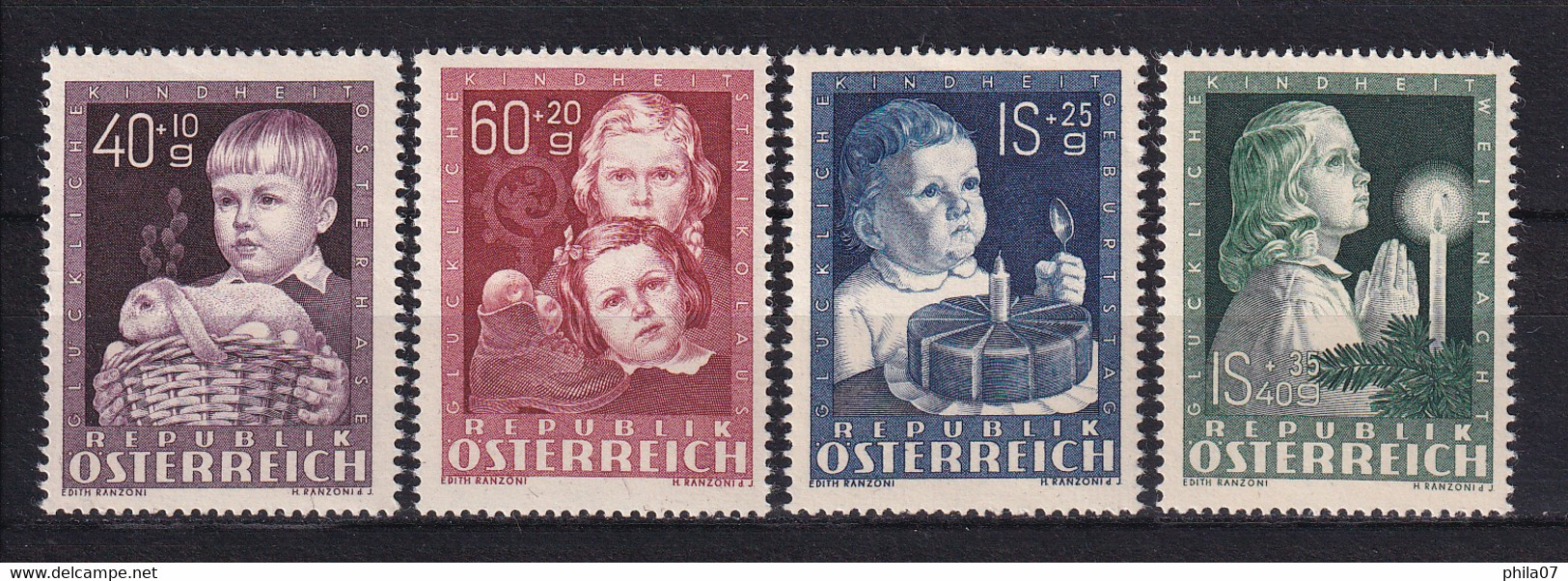 AUSTRIA 1949 - Mi.No. 929/932, Complete Serie, MNH / 2 Scans - Neufs
