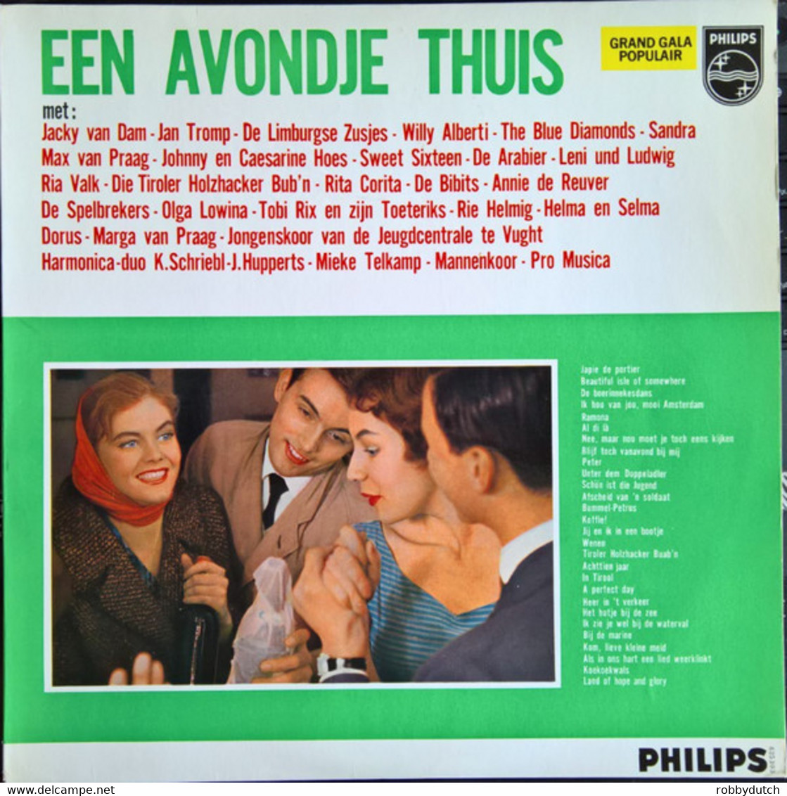 * LP *  EEN AVONDJE THUIS - DIVERSE ARTIESTEN (Holland 1964 EX-) - Compilaties