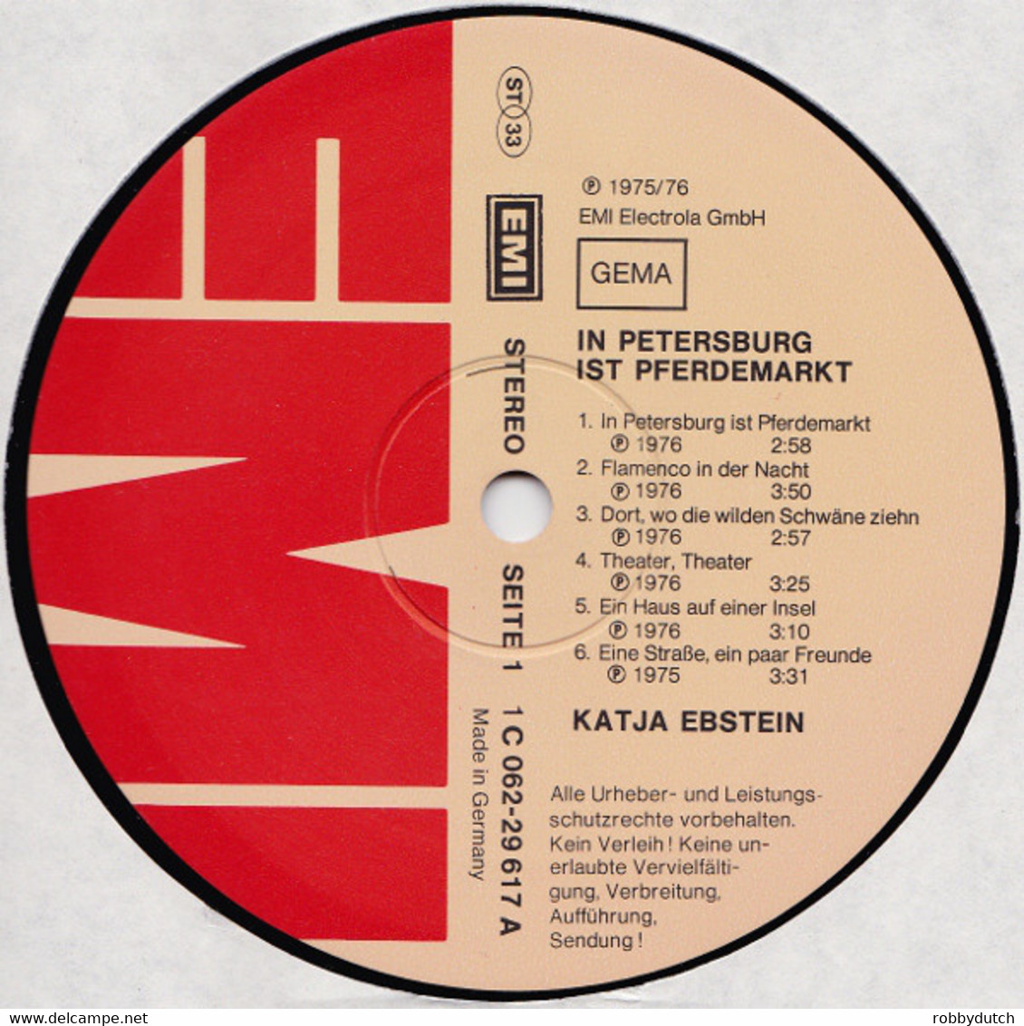 * LP *  KATJA EBSTEIN - IN PETERSBURG IST PFERDEMARKT (Germany 1976) - Sonstige - Deutsche Musik