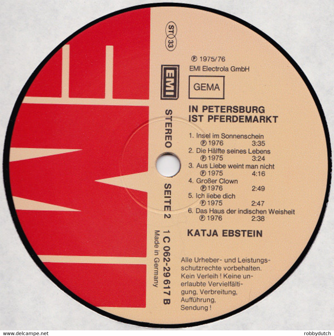 * LP *  KATJA EBSTEIN - IN PETERSBURG IST PFERDEMARKT (Germany 1976) - Otros - Canción Alemana
