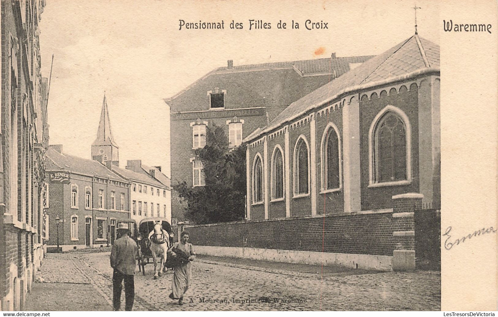 Belgique - Waremme - Pensionnat Des Filles De La Croix - Edit. Moureau - Animé - Précurseur - Carte Postale Ancienne - Borgworm