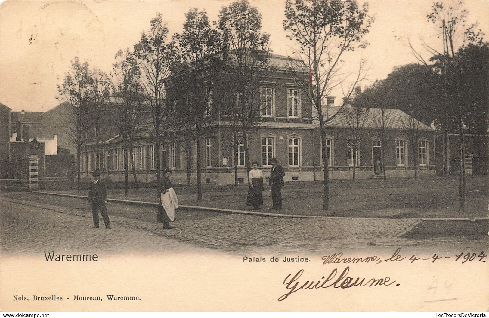 Belgique - Waremme - Palais De Justice - Edit. Nels - Précurseur - Animé -Oblitéré Waremme 1919 - Carte Postale Ancienne - Borgworm